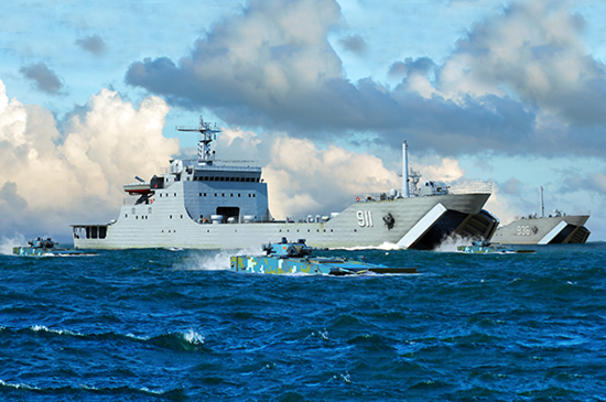 中國(guó)海軍072A型坦克登陸艦 06728