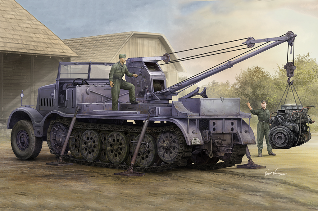 Sd.Kfz.9/1 18噸半履帶搭載6噸級起重機 09576